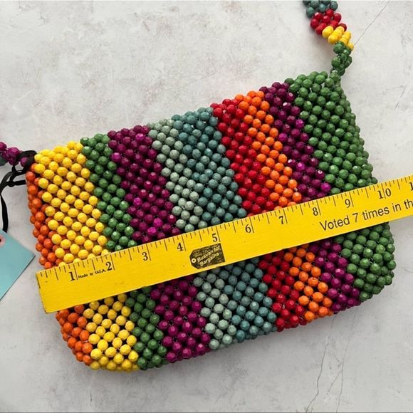 Cynthia Rowley Rainbow Beaded Crossbody Bag - Picture 6 of 11